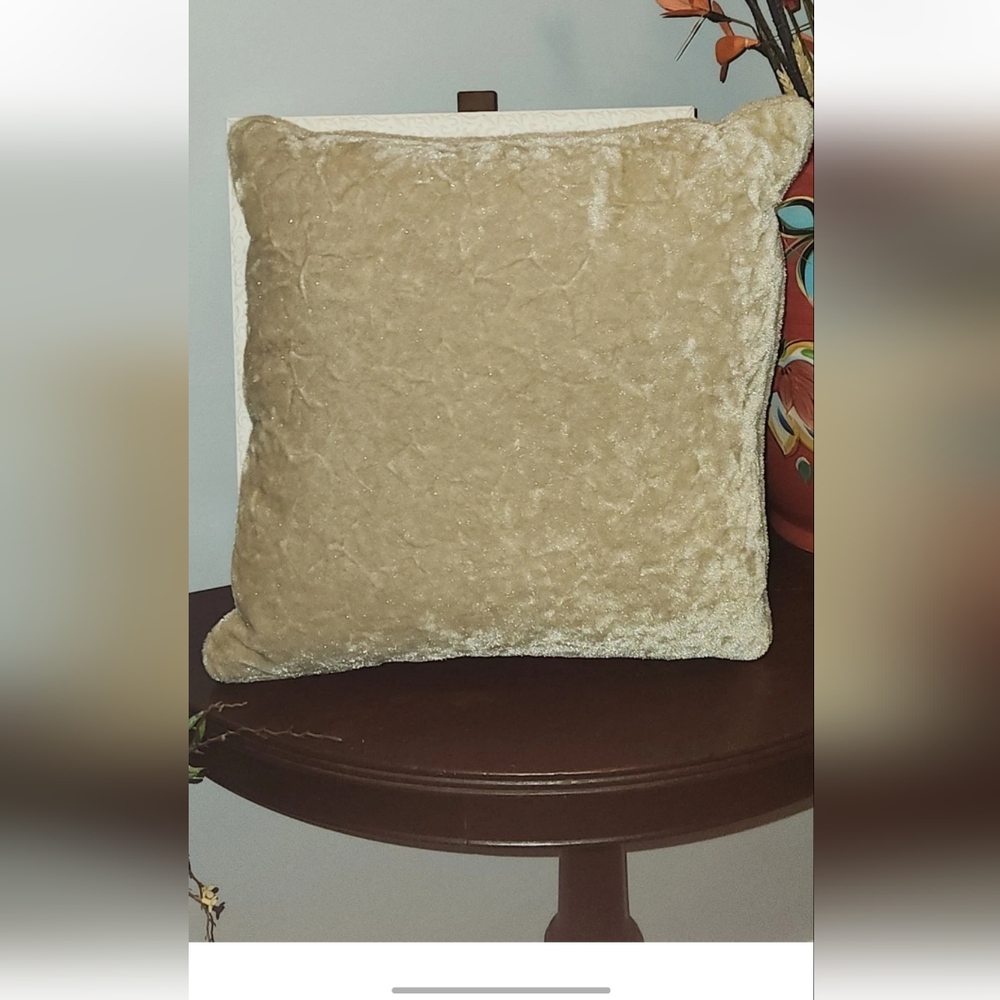Vintage Needlepoint MCM Mod Geometric 60-70's Velvet Backing, Accent Pillow. 15" - Picture 2 of 2